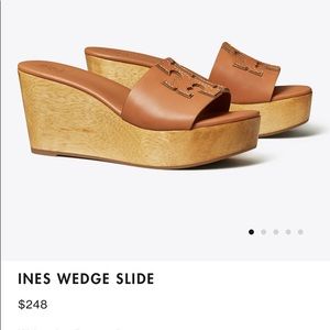 Never Worn Tory Burch Ines Wedge Slides